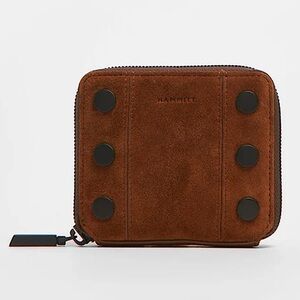 NEW HAMMITT 5 North Wallet in Mahogany Suede